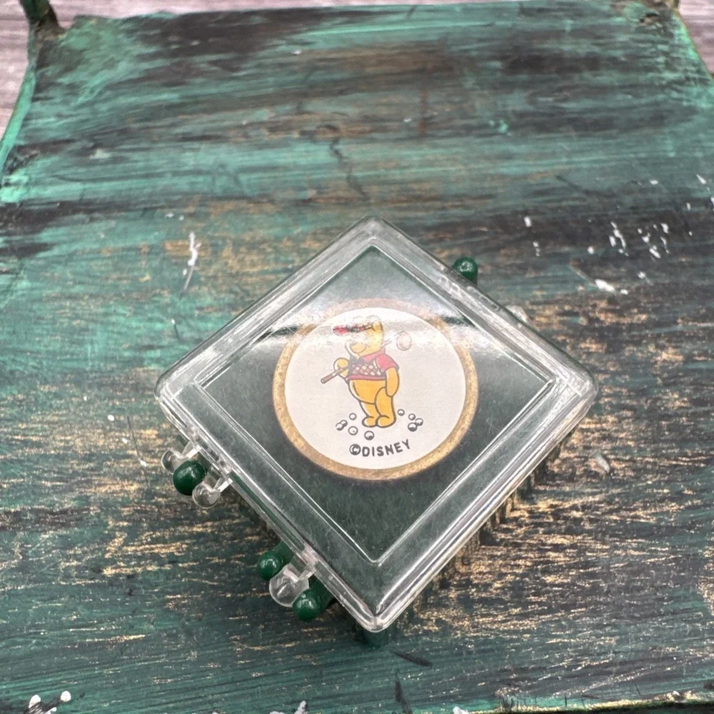 Disney Winnie The Pooh Golf Ball Marker w/ Case Vintage Disney Golf Collectible